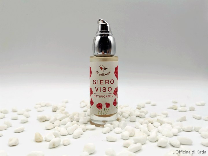 Il Pettirosso cosmetici – Siero viso setificante con Papavero e Vite&nbsp;Rossa